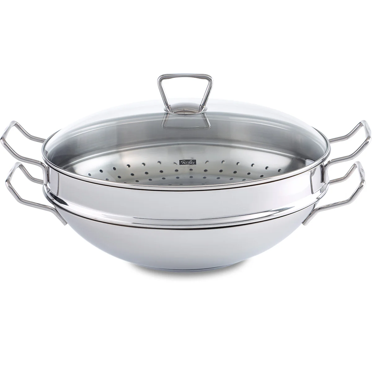 Nanjing Wok mit Glasdeckel und Dämpfeinsatz 36 cm