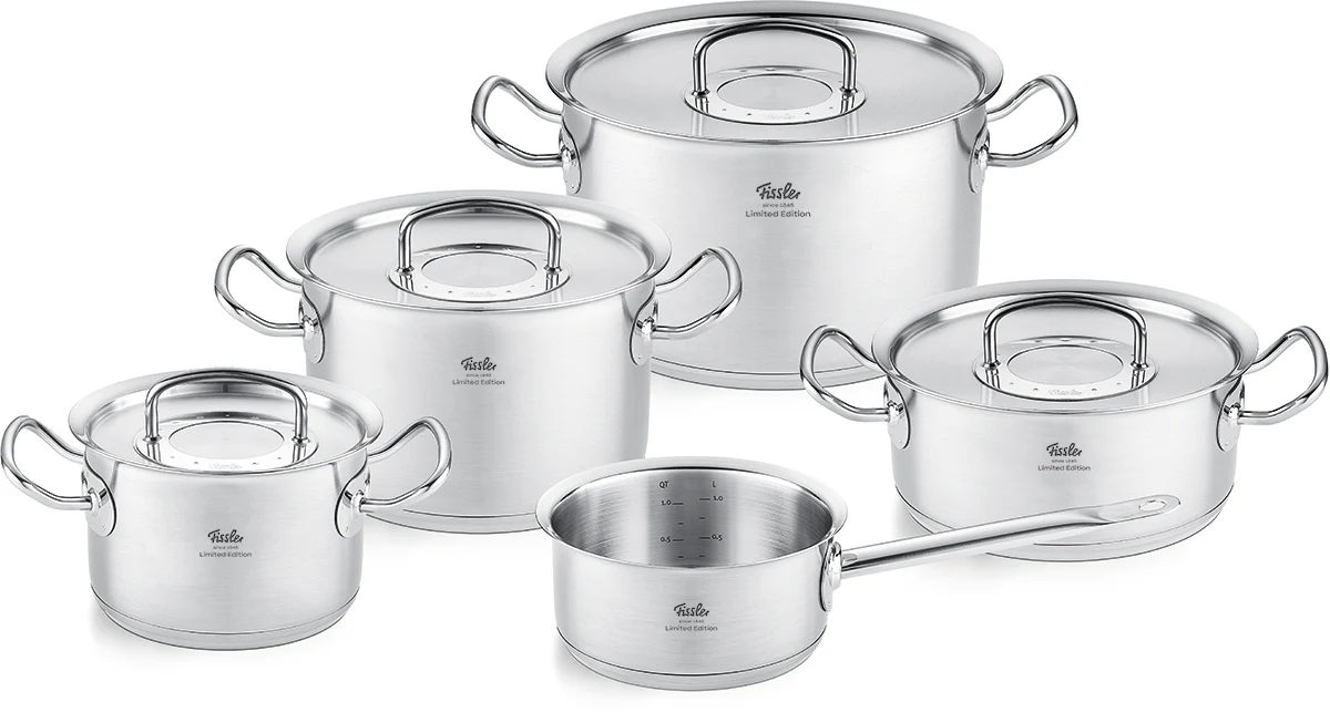 Original-Profi Collection® Retro 5-tlg. Topf-Set mit Metalldeckel