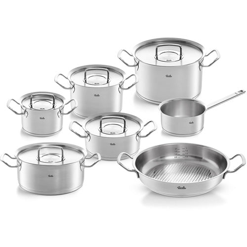 Original-Profi Collection® 7-teiliges Set aus Kochtöpfen, Bratentöpfen, Stielkasserolle und Servierpfanne