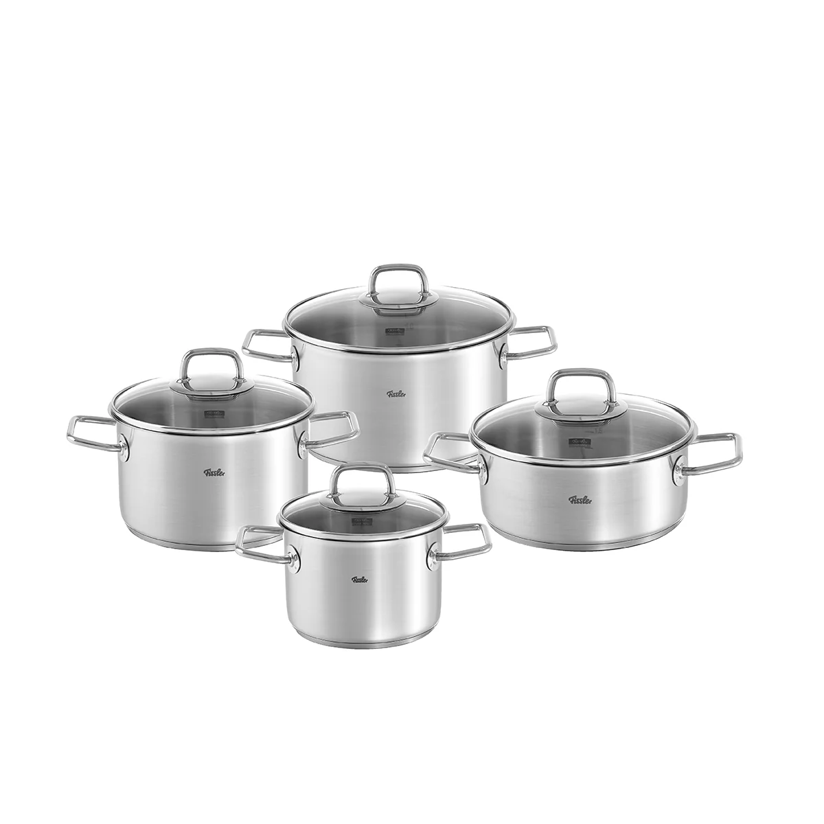 Viseo® 4-tlg. Topf-Set mit Glasdeckel